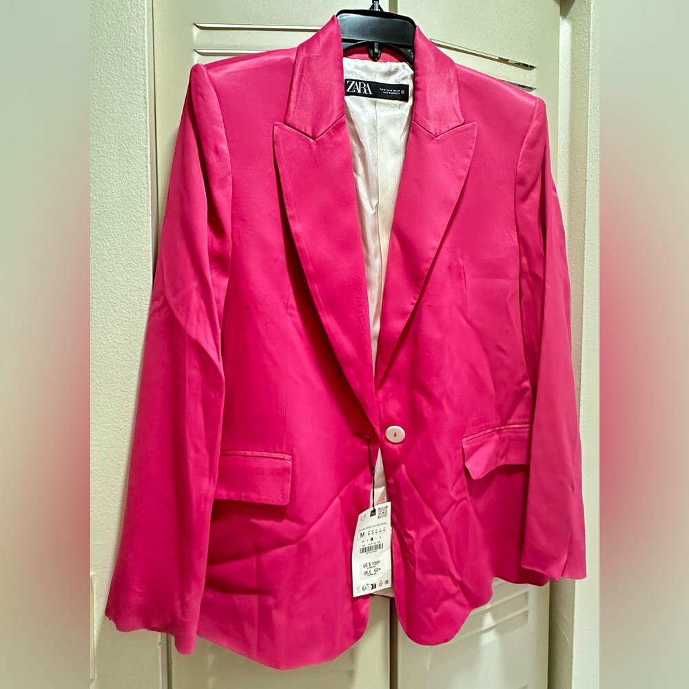 Zara Women's Vibrant Pink Blazer